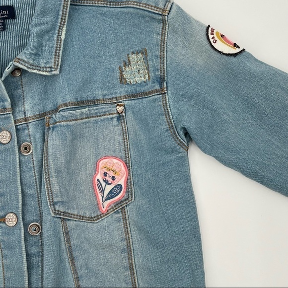 SOURIS MINI Girls Embroidered Jean Jacket with Patches button down size: 6 - Picture 10 of 12